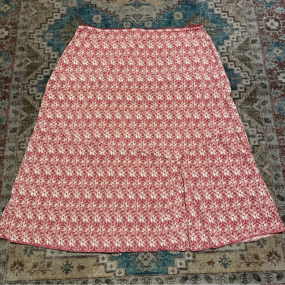 Y2K Old Navy Pink and white midi skirt with elastic waist size XS - Picture 9 of 10